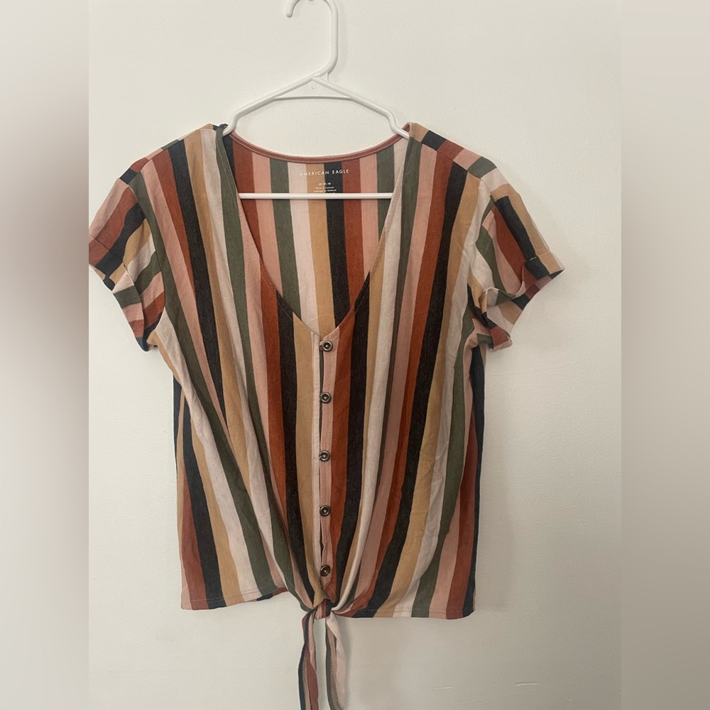 Womens striped American Eagle top